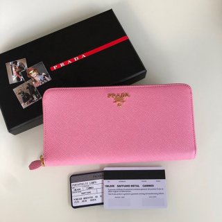 希少 プラダ サフィアーノレザー ジップアラウンド長財布 本物 puo80424