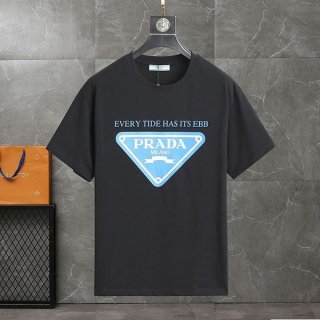 人気急上昇プラダ シンプル 刺繍ロゴ コットン Ｔシャツ 本物 pus41255