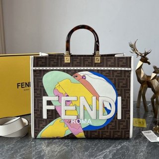 超話題!フェンディ サンシャイン 本物 ミディアム トートバッグ feg96155