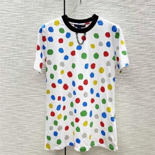 ◆草間彌生【ルイヴィトン 本物】LV × YK ペインティッド ドット Tシャツ 1AB90E