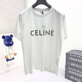 最安値挑戦セリーヌ アーティストプリント Tシャツ 本物 / コットン ホワイト Cec87975