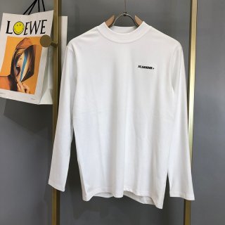人気No1 ジルサンダー Tシャツ 本物 ロゴ 長袖 ロンT 2色 Jil99755