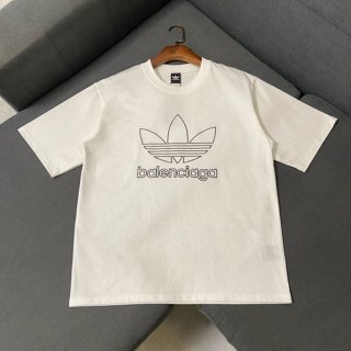大人気！バレンシアガ アディダス コピー コラボオーバーサイズTシャツ 723976TN VN83775
