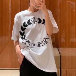 定番人気 バーバリー Tシャツ 本物 ホワイト Bap27186