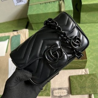 一目惚れグッチ 本物 GGマーモント ベルトバッグ gur11715