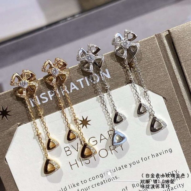 世界中で大人気ブルガリ 18Kイエローゴールド ダイヤ ピアス 本物早い者勝ち Bui69569