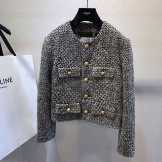 【21SS NEW】セリーヌ_women/ツイード 4ポケットジャケット 本物 Ceu44759