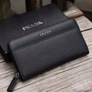 早い者勝ち プラダ ファスナー付長財布 本物 長財布 送料込 puj09092