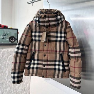 バーバリー チェック クロップト 本物 パファージャケット Bam74775