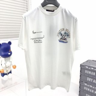 春夏新作ルイヴィトン Tシャツ トップス 半袖 メンズ レッド 本物 vuk98727