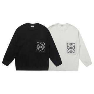速達発送ロエベ ブランドロゴ 刺繍 アナグラム スウェット 本物 2色 loq59324