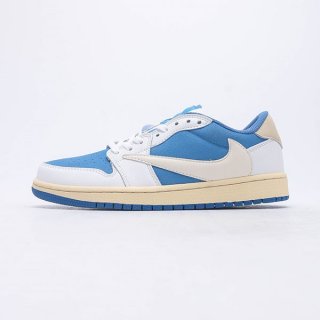 トラヴィススコット 本物 × フラグメント × ナイキ エアジョーダン1 ロー OG "UNC" nag62552