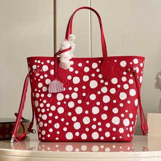 ルイヴィトン × 草間彌生 本物 LV × YK ネヴァーフル MM M46422