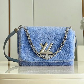 n級品 おすすめルイヴィトン 本物 ツイスト MM ショルダーバッグブルー M21040