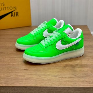 ルイヴィトン × ナイキ エアフォース1 本物 ロー バイ ヴァージルアブロー "グリーン/ホワイト" nam23933