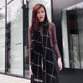 21AW 定番人気 シャネル ストール ウール本物 シルク カシミヤ CC shl82275