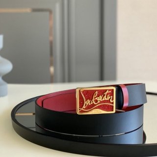 即発送 クリスチャンルブタン ベルト 本物 35mm 高品質 Rua98476