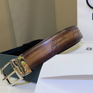 ベルルッティ 本物 ヴァーサタイル レザーベルト 35MM beg90580