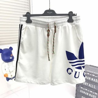 人気No1グッチ アディダス 本物 トレフォイルグッチ刺繍ショートパンツ gul19394