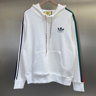 確保済みグッチ×アディダス 本物 トレフォイルグッチコットンフーディ guf43468
