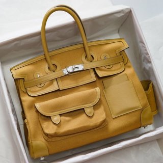 セール新作エルメス バーキン カーゴ 本物35cm トワルアッシュ×スイフト ery70465
