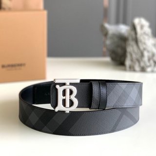 バーバリー コピー リバーシブル チャコールチェック&レザー TBベルト Bau48019 バーバリー コピー リバーシブル チャコールチェック&レザー TBベルト Bau48019