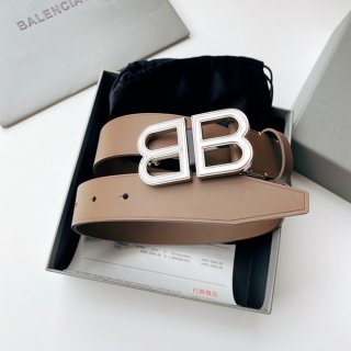 バレンシアガ BB ロゴ レザーベルト本物 bai31405