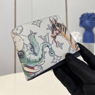 ルイヴィトン モノグラム 二つ折り財布 本物 M62607