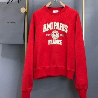 アミ パリス FRANCE スウェットシャツ 本物 aml22433 アミ パリス FRANCE スウェットシャツ 本物 aml22433
