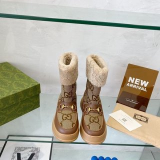グッチ 本物 もこもこ ショートブーツ 入手困難品！ guc29223