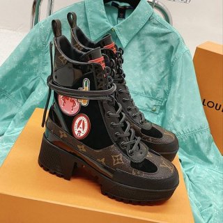 可愛いヴィトン アンクルブーツ ローレアート 本物 vug56027
