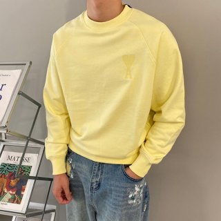 アミ パリス 本物 イエロー トレーナー スウェット ロゴ amb61913