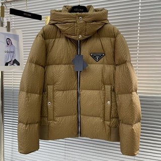 大人気！プラダ メンズ ロゴ フード付 ダウンジャケット 本物 puz07714