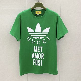 新デザインアディダス グッチ 本物 コットンジャージー Tシャツ 半袖 gur84691