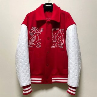 超希少！ルイヴィトン☆ジャケット レザー 刺繍 本物 vun74837