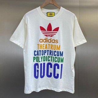 ★追跡付き発送で安心アディダス グッチ 本物 コットンジャージー Tシャツ 半袖 gux61533