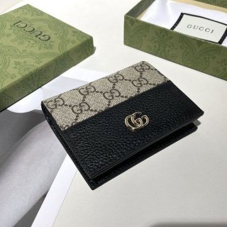 最安値挑戦 グッチ GG マーモント カードケース ウォレット 本物 gup76357