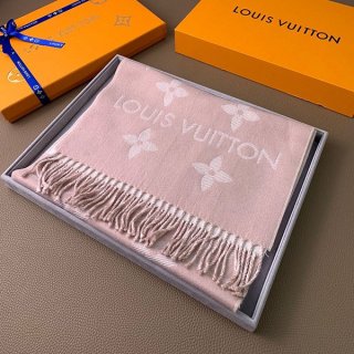 定番 ルイヴィトン モノグラム ウールマフラー 本物 エシャルプLV エセンシャル M77854