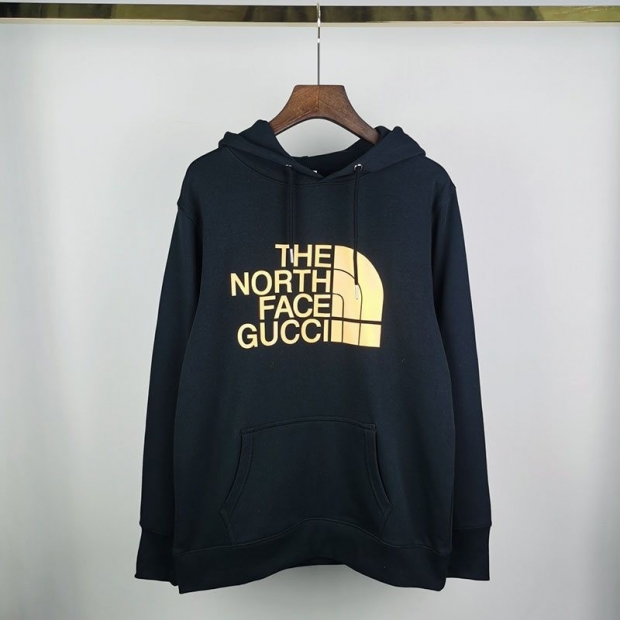 21-22AW グッチ x ノースフェイス コラボフーディー 本物ブラック Nov93939