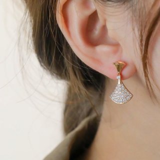 目を惹くカラーブルガリ 本物 ディーヴァドリーム ピアス ピンクゴールド Buf78569