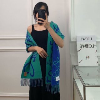 大人気！ロエベ 本物 ウール&カシミヤ ロゴ入りスカーフ loq67780