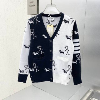 入手困難トムブラウン ドネガルコントラスト 4BAR カーディガン コピー ton70509