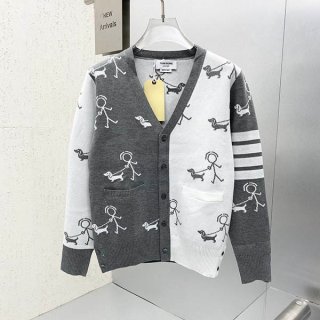 トムブラウン 本物 ドネガルコントラスト 4BAR カーディガン top35941