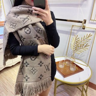 希少色エシャルプロゴマニア 本物☆ルイヴィトンマフラー コピー グリペルルLOGOMANIA vuj58703