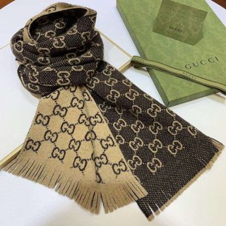 新作入手困難 グッチ ウール マフラー 本物 gux82828