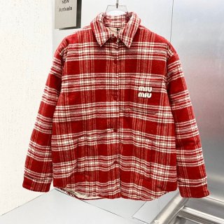 ミュウミュウ Plaid down プレイド ダウンジャケット 本物 myp20130