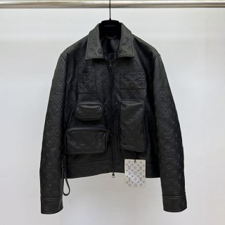 稀少 ルイヴィトン スタッズレザーボンバージャケット 本物 vuq36533