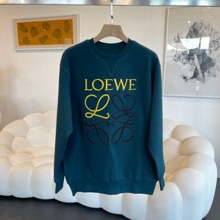 稀少ロエベ 本物 アナグラム ロゴ コットン スウェットシャツ log63698