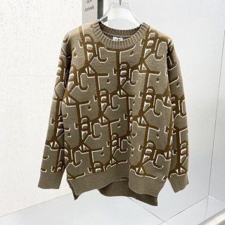 目を惹くカラーディオール オーバーサイズ セーター 本物 カシミアジャカード dem96195