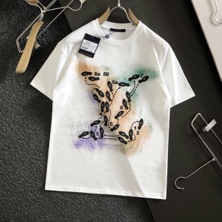 ☆超人気☆ヴィトン グラフィック 半袖 Tシャツ 本物 コットン vue49730